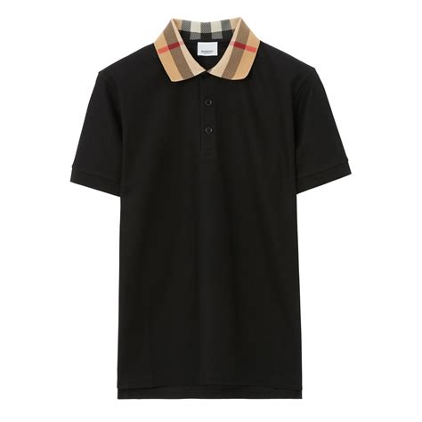 burberry black polo mens|burberry polo tee.